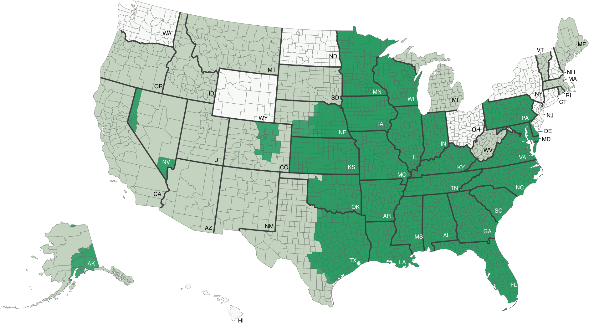 AMERISAFE Territory Map